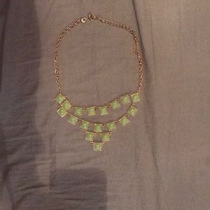 green and gold necklace